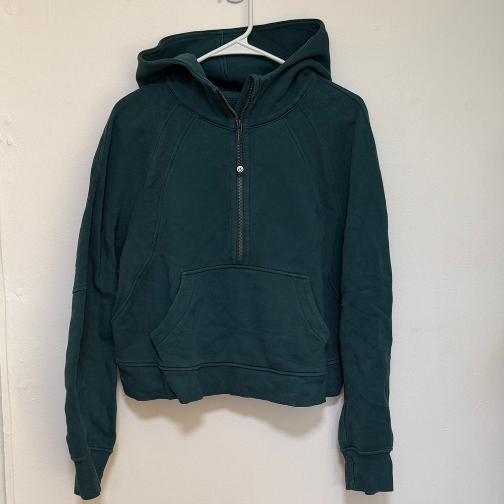 Lululemon Oversized Scuba Half Zip - M/L - Green Jasper
